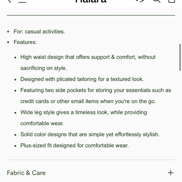 Halara High Waist Side Pocket Wide Leg Linen Feel Pants Blue - Picture 3 of 11